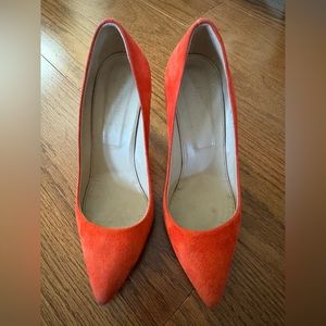 J. Crew Red Suede Leather High Heel Pumps Shoes Size 8